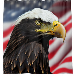 Patriotic/Eagle/American/USA Duschvorhang