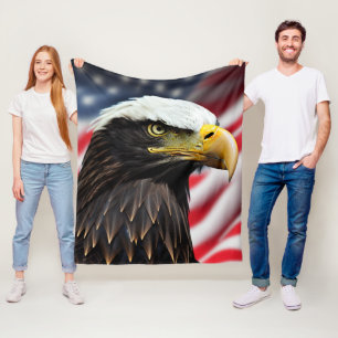 Patriotic/Eagle/American/USA Fleecedecke