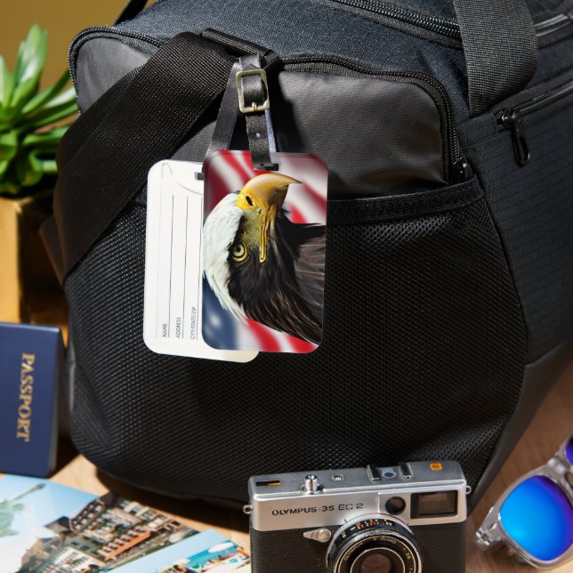 Patriotic/Eagle/American/USA Gepäckanhänger (Vorderseite & Rückseite)