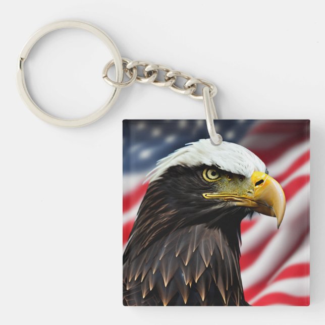Patriotic/Eagle/American/USA Schlüsselanhänger (Vorderseite)
