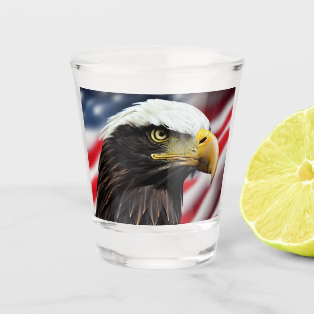 Patriotic/Eagle/American/USA Schnapsglas (Vorderseite)