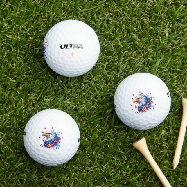 Patriotic Eagle Fireworks Golfball (Insitu Gras)