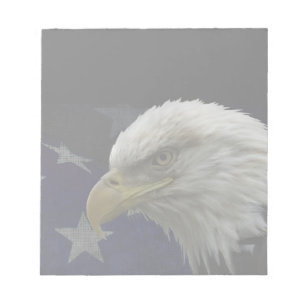 Patriotic Eagle & Flag Notizblock
