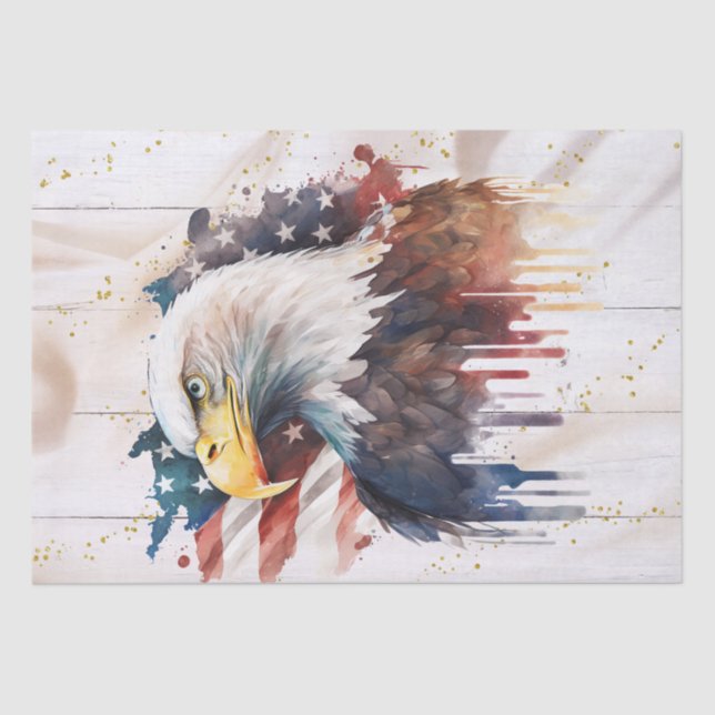 Patriotic Eagle Flag Seidenpapier (Vorderseite)