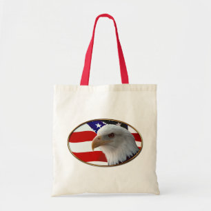 Patriotic Eagle & Flag Tragetasche