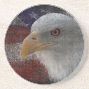 Patriotic Eagle & Flag Untersetzer