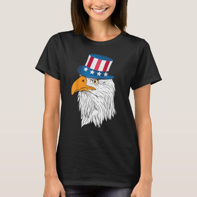Patriotic Eagle Funny 4. Juli Jungs American Fl T-Shirt (Vorderseite)