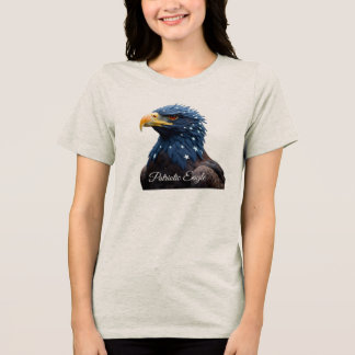 Patriotic Eagle girl t-shirt Tri-Blend Shirt
