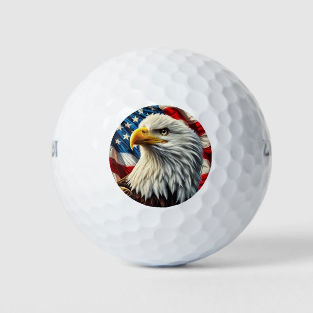 Patriotic Eagle Golf Balls Golfball (Vorderseite)