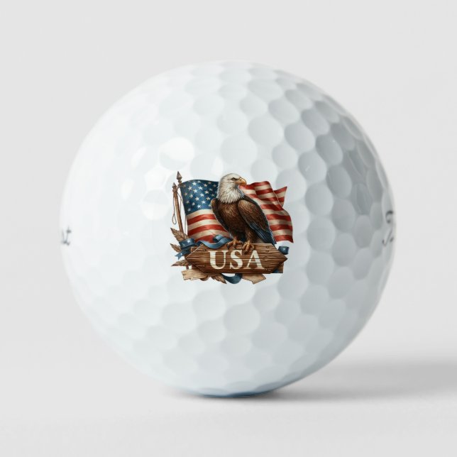 Patriotic Eagle Golf Balls Golfball (Vorderseite)