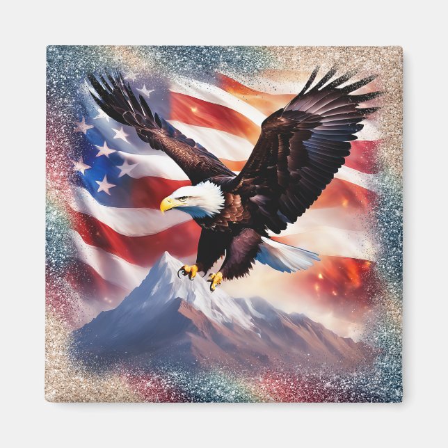 Patriotic Eagle Magnet (Vorne)