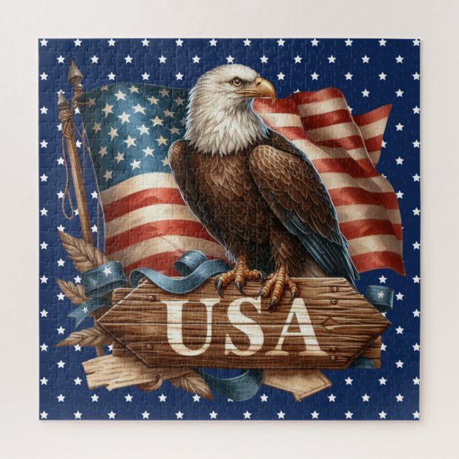 Patriotic Eagle Puzzle (Vertikal)