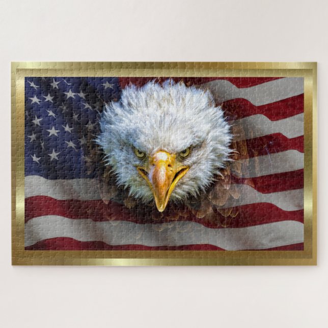 Patriotic Eagle Puzzle (Horizontal)