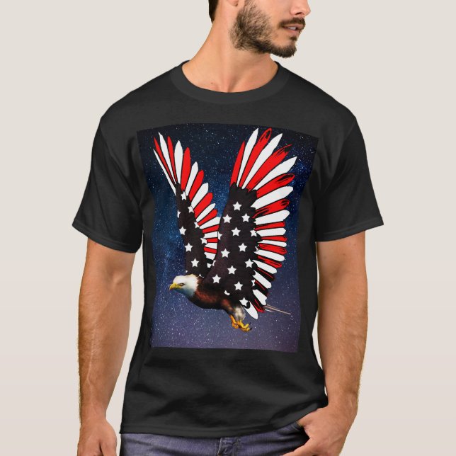 Patriotic Eagle T-Shirt – Bold American Spirit in  (Vorderseite)