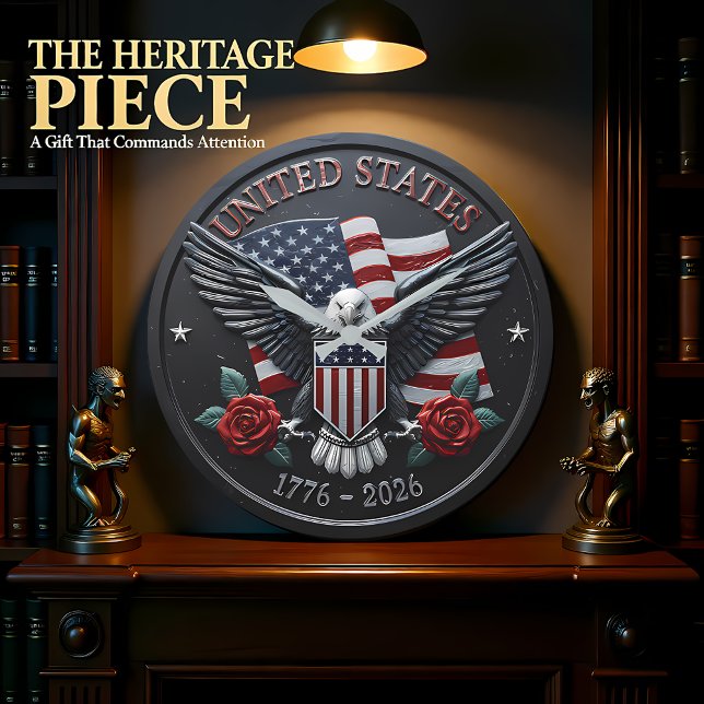 Patriotic Eagle United States Große Wanduhr (Von Creator hochgeladen)
