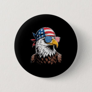Patriotic Eagle Usa Sungles Bandana 4. Juli Button