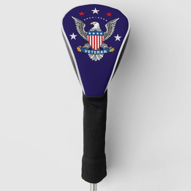 Patriotic Eagle Veteran Golf Headcover (Vorderseite)