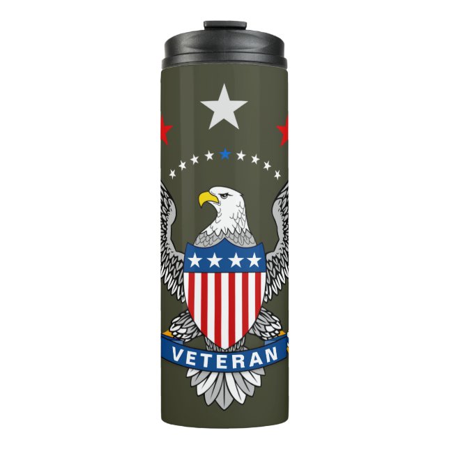 Patriotic Eagle Veteran Thermosbecher (Vorderseite)