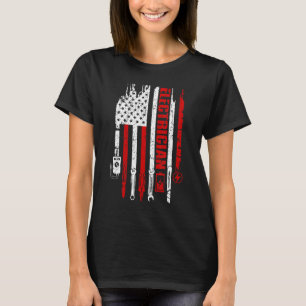 Patriotic Electricians American Spaß Lineman T-Shirt