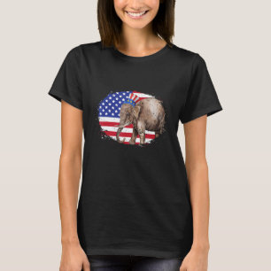 Patriotic Elephant 4. Juli Uncle Sam Hat Usa G T-Shirt
