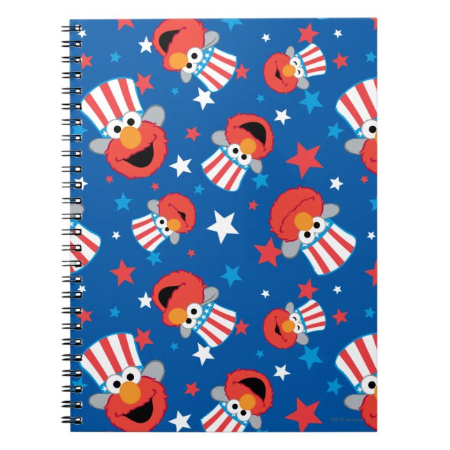 Patriotic Elmo Pattern Notizblock (Vorderseite)