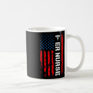 Patriotic Er Nurse Shirt Retro American Flag 4th O Kaffeetasse