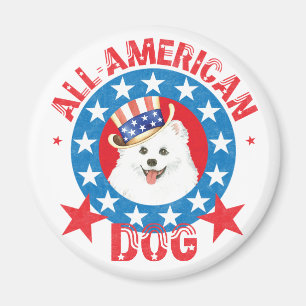 Patriotic Eskie Magnet