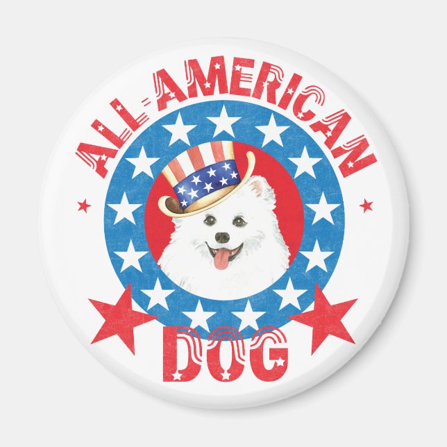 Patriotic Eskie Magnet (Vorne)
