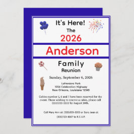 Patriotic Family Reunion Einladung