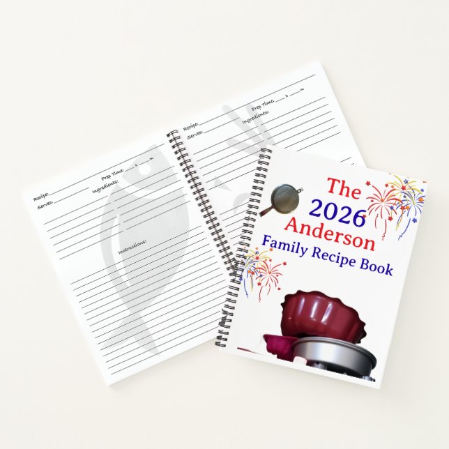 Patriotic Family Rezept Buch Spirituosen Notebook (Innenseite)