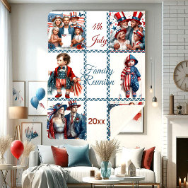 Patriotic Family Wiedersehen 6-Foto Collage 4. Jul Sherpadecke