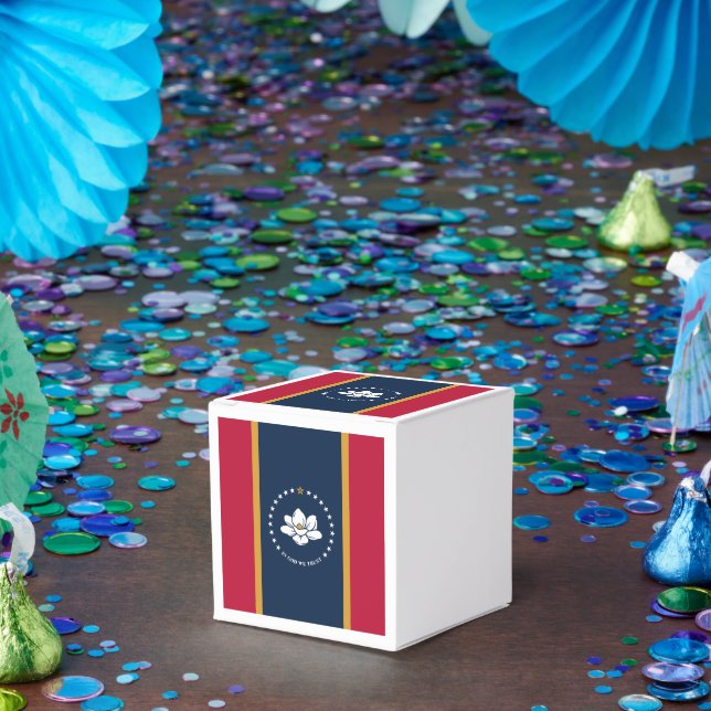 Patriotic favor box with Flag of Mississippi, USA Geschenkschachtel (Party)