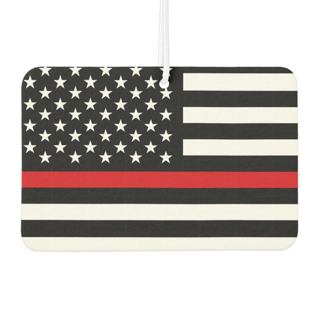 Patriotic Firefighter Style American Flag Autolufterfrischer (Vorderseite)