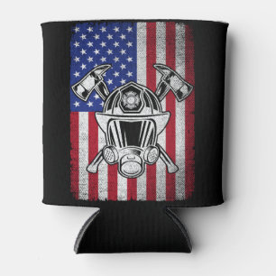 Patriotic Fireman USA Flag Firefighter Dosenkühler