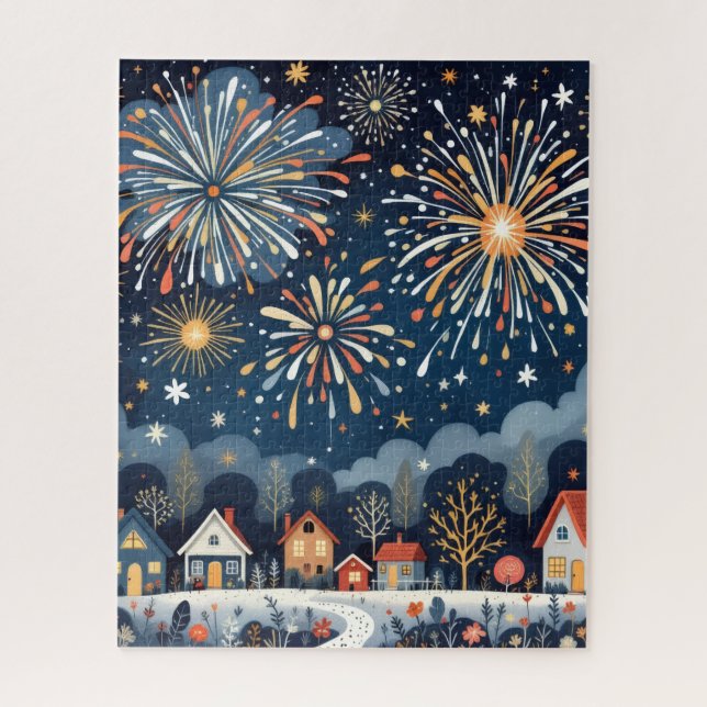 Patriotic Fireworks Art Puzzle (Vertikal)
