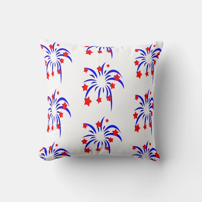 Patriotic Fireworks Pillow Kissen (Vorderseite)