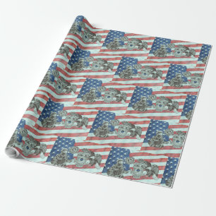 Patriotic First Responder Geschenkpapier