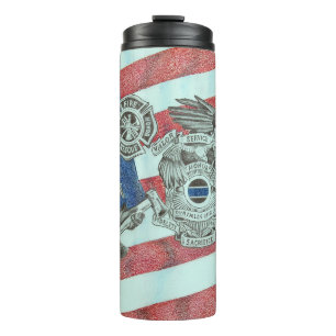Patriotic First Responder Thermosbecher