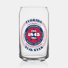 Patriotic Florida Typografy Trinkbehälter Set Dosenglas