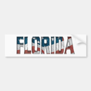 Patriotic Florida über die amerikanische Flagge Autoaufkleber
