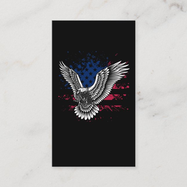 Patriotic Flying Bird American Flag Eagle Visitenkarte (Vorderseite)