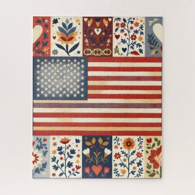 Patriotic Folk Art Puzzle (Vertikal)