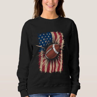 Patriotic Football American Flag Game Day Design Sweatshirt