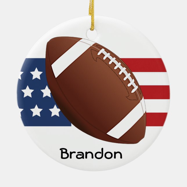 Patriotic Football Design Ornament (Hinten)