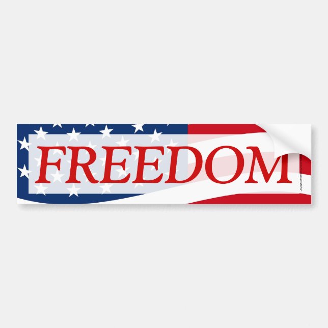 Patriotic Freedom American Flag Decal Autoaufkleber (Vorne)