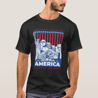 Patriotic Freedom Vater Mama 4. Juli Monumente Gr T-Shirt