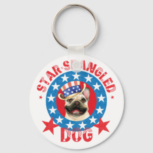 Patriotic Frenchie Schlüsselanhänger