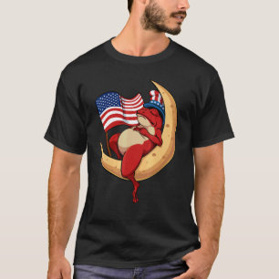 Patriotic Frog 4. Juli Süße Tier USA Amerika T-Shirt