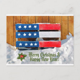 Patriotic Frohe Weihnachtsgrüße Postcard Postkarte