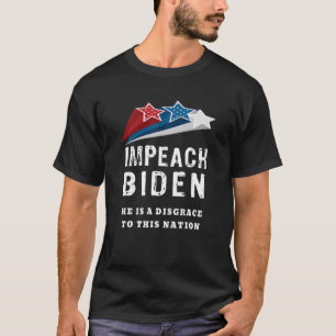 Patriotic Fun Impeach Joe Biden Stars Demokratisch T-Shirt